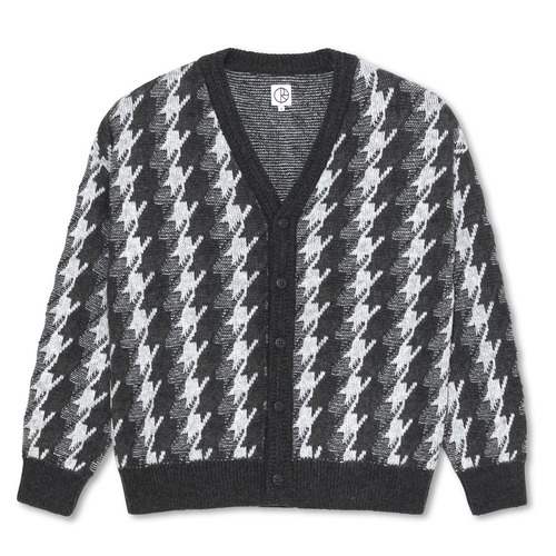 POLAR / LOUIS CARDIGAN HOUNDSTOOTH GREY