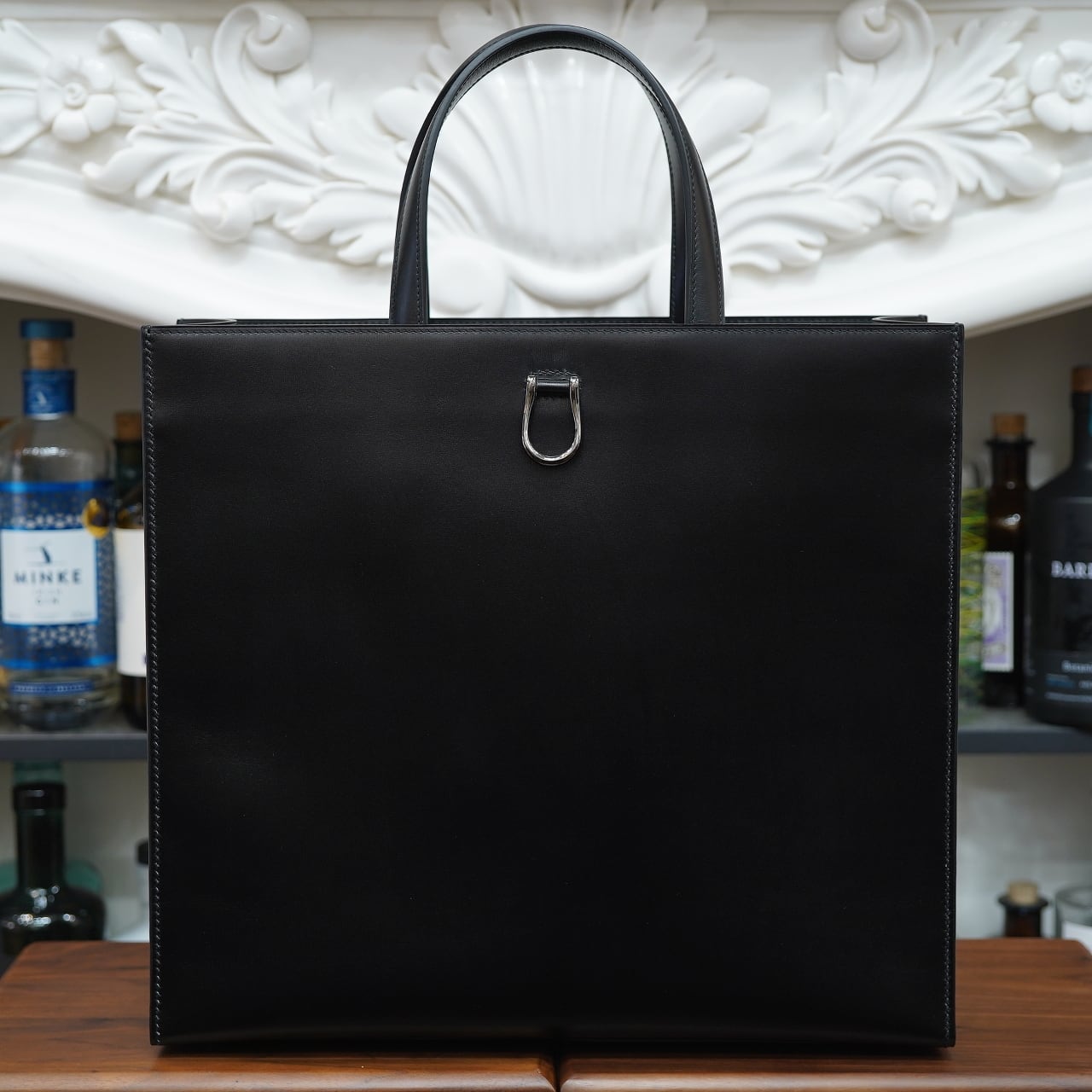 Maison d' Artisan Noble(ノーブル)ラストサンプル製作分 トートバッグ ボックスカーフブラック