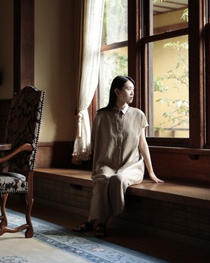 #DANIELA_リネンベージュ（受注生産）※付衿は別売り