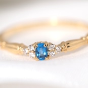 アウイナイト ドイツ産 リング 0.08ct D0.06ct k18