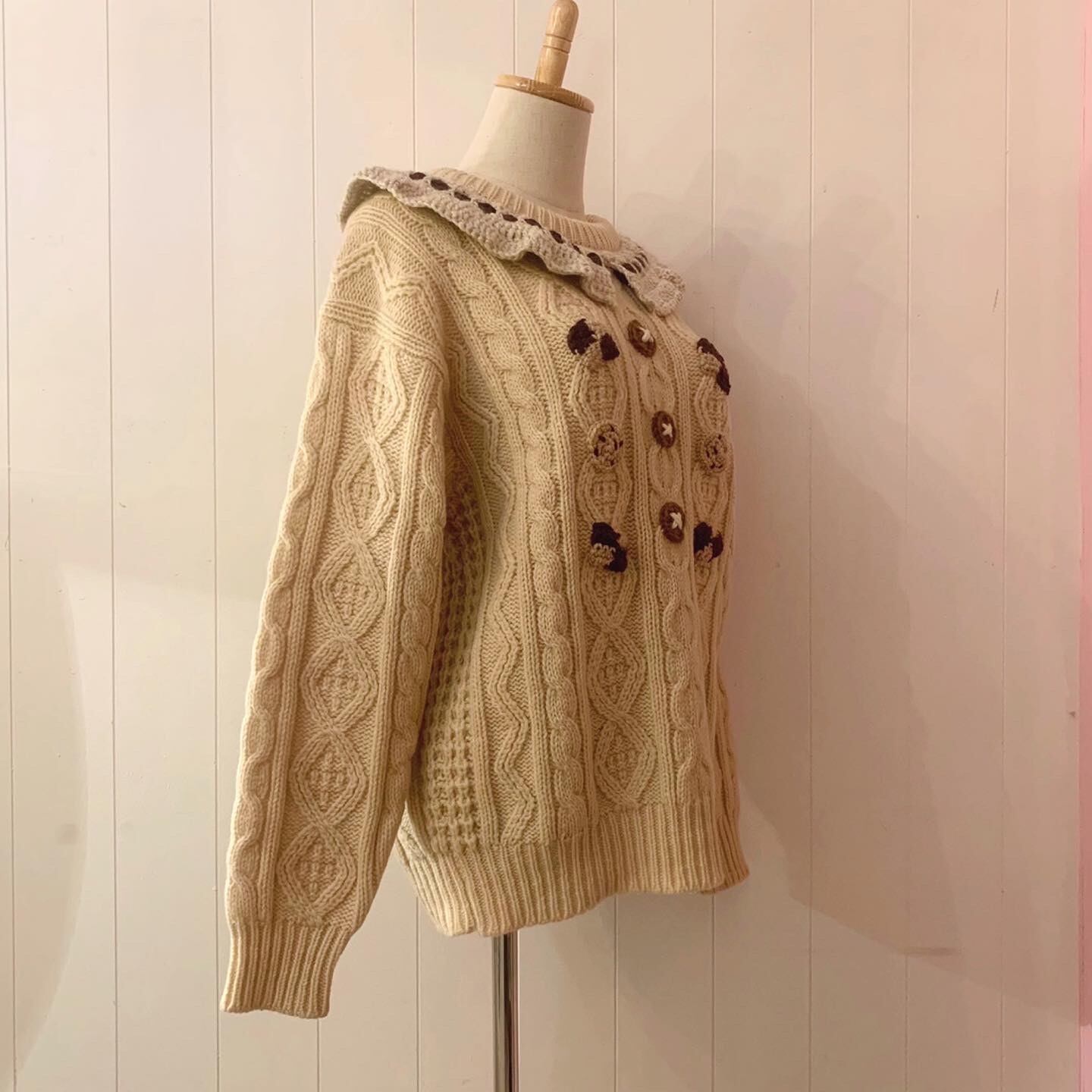 remake : oatmeal cookie aran sweater