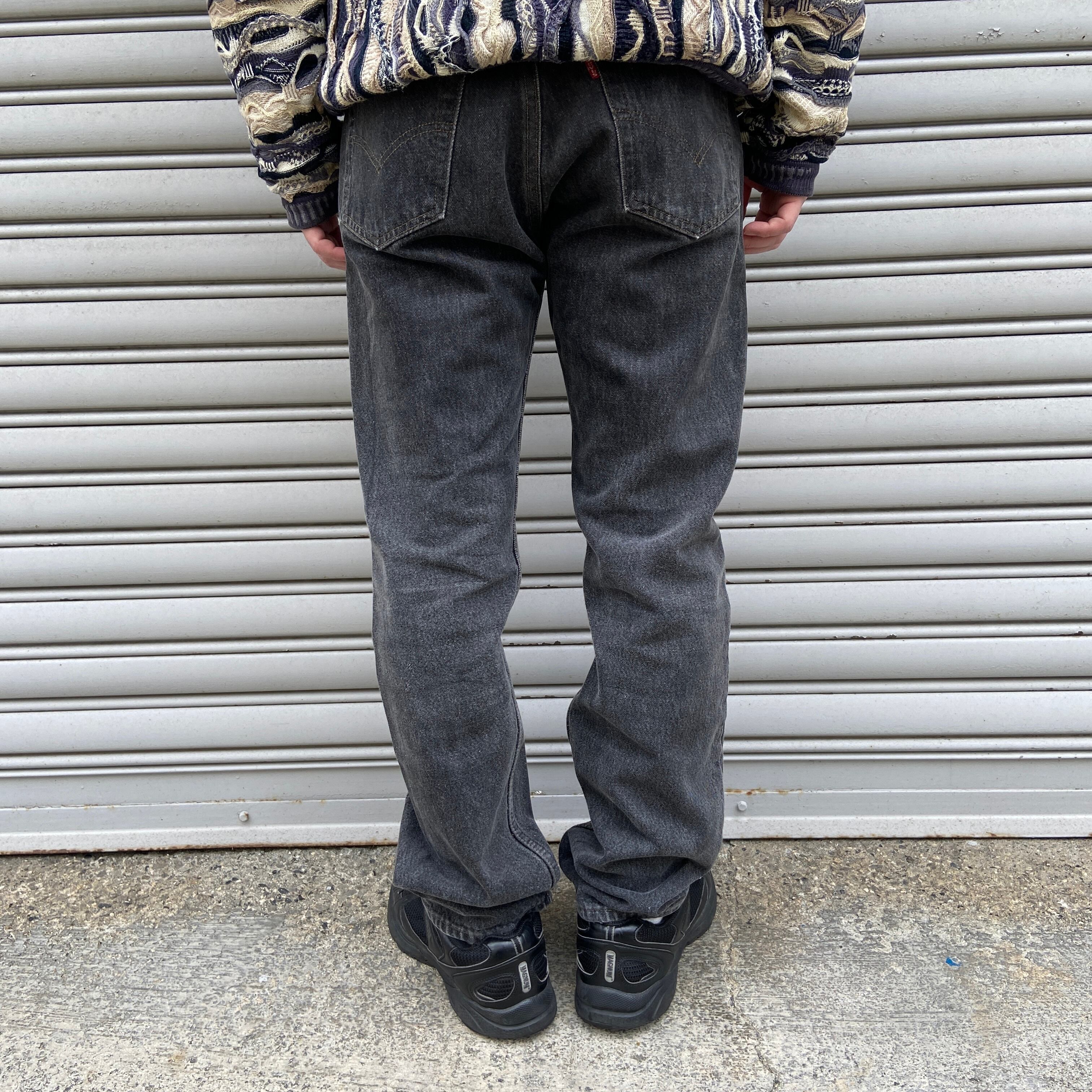 90s USA リーバイス 501 先染めブラック ブラックデニム W31L30 | 古着