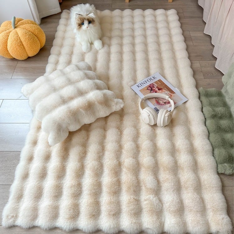 カーペット もこもこ 韓国風 160cm x 60cm おしゃれ かわいい 絨毯
