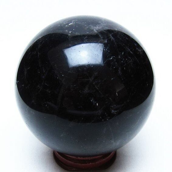 モリオン スフィア 黒水晶 丸玉 68mm 置物 原石 一点物 151-10365