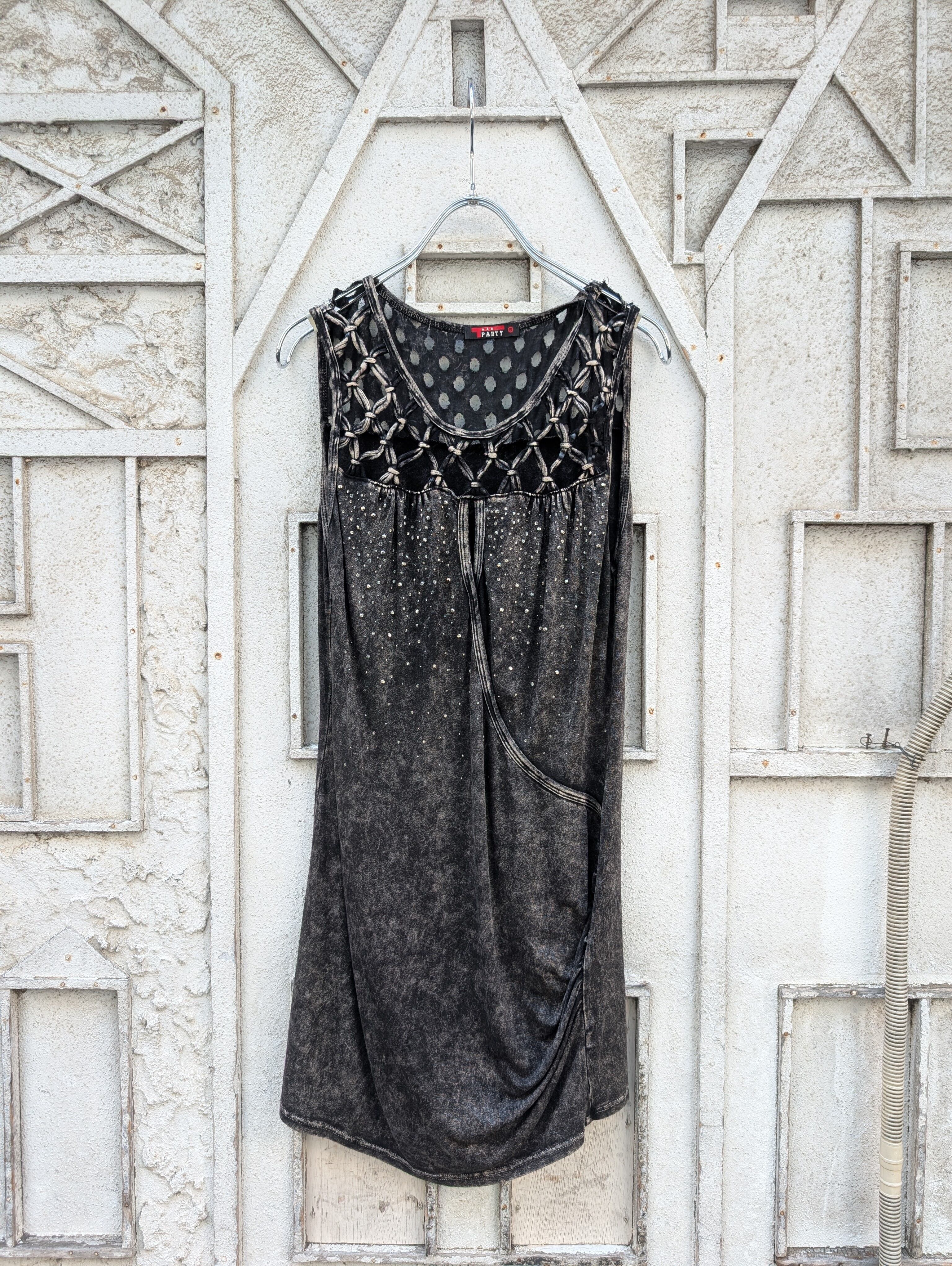 "TPARTY" rhinestone design tops