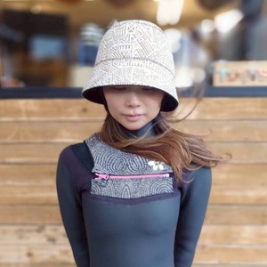 サーフハット　バケットハット White Brown