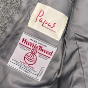 PAPAS パパス × Harris Tweed ハリスツイード ウール テーラードジャケット ブレザー M/グレー メンズ