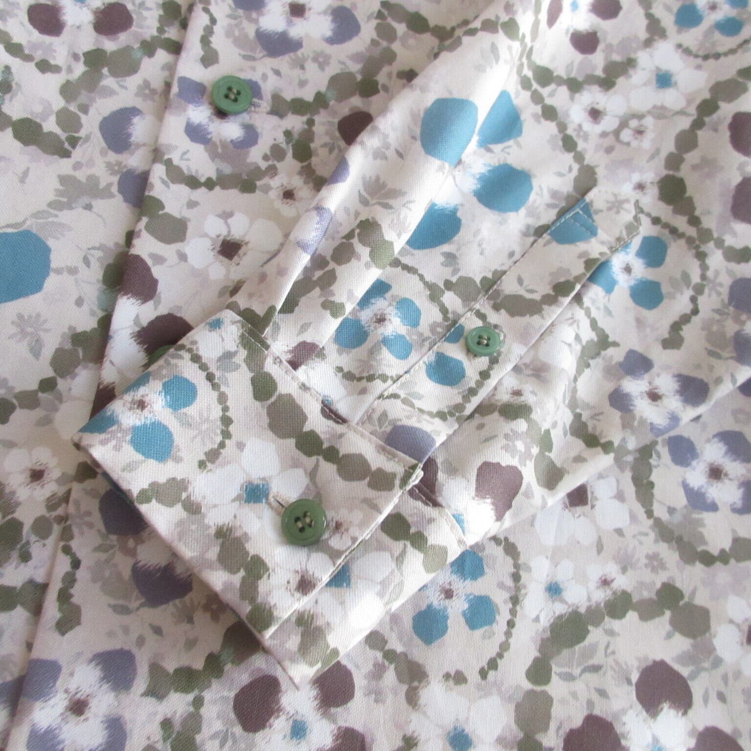 あじさい　男女兼用　柄シャツ　長袖