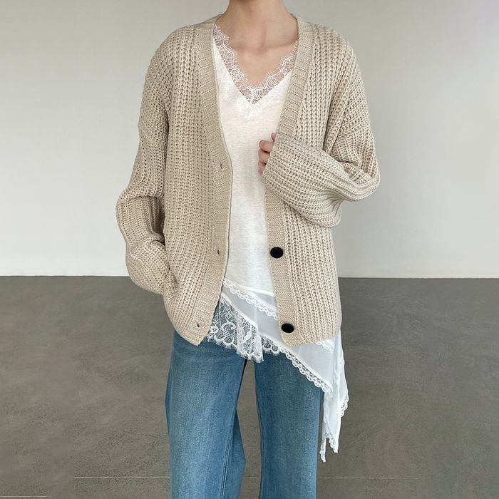 v-neck knit cardigan 14255