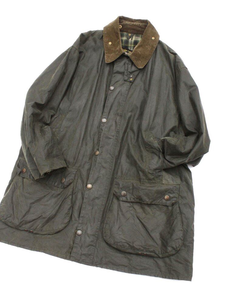Vintage Barbour Border Waxed Cotton Jacket [Barbour BORDER] [1990s~] C48  Olive KHK | beruf powered by BASE