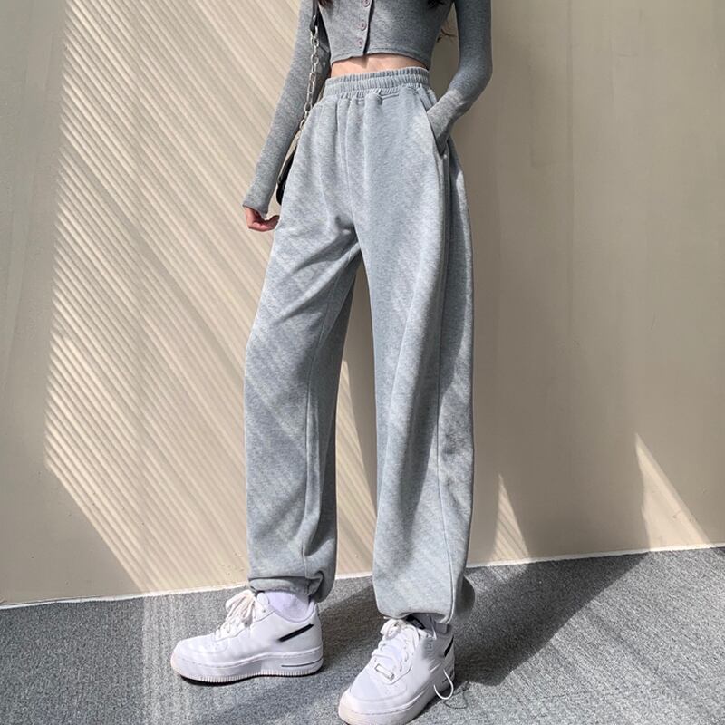 ルーズベルベットカジュアルパンツ オータムウィンターグレー 秋物 冬物 スーパーモール53661554291