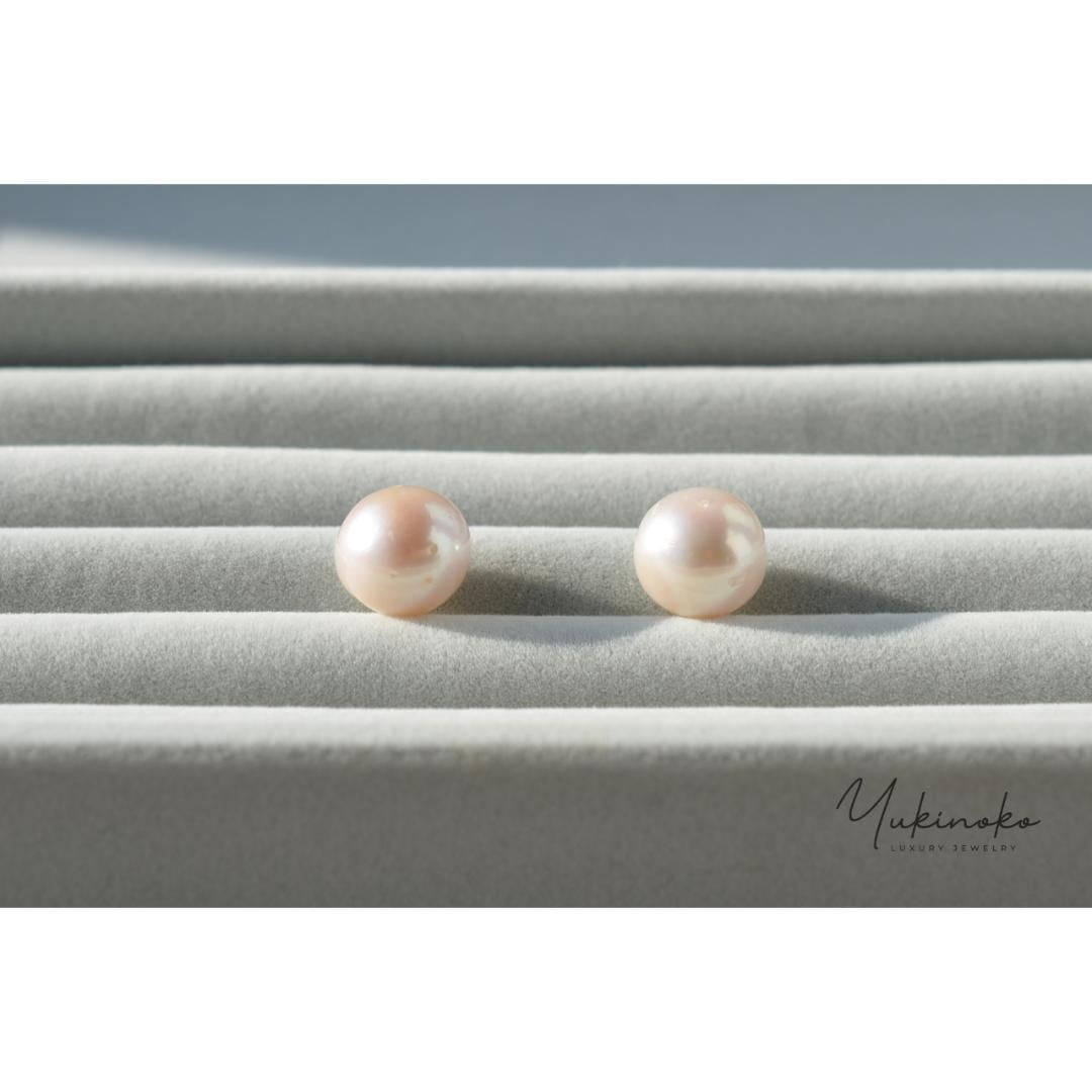 HP040 本真珠 エジソンパールピアス SILVER925／K18gp