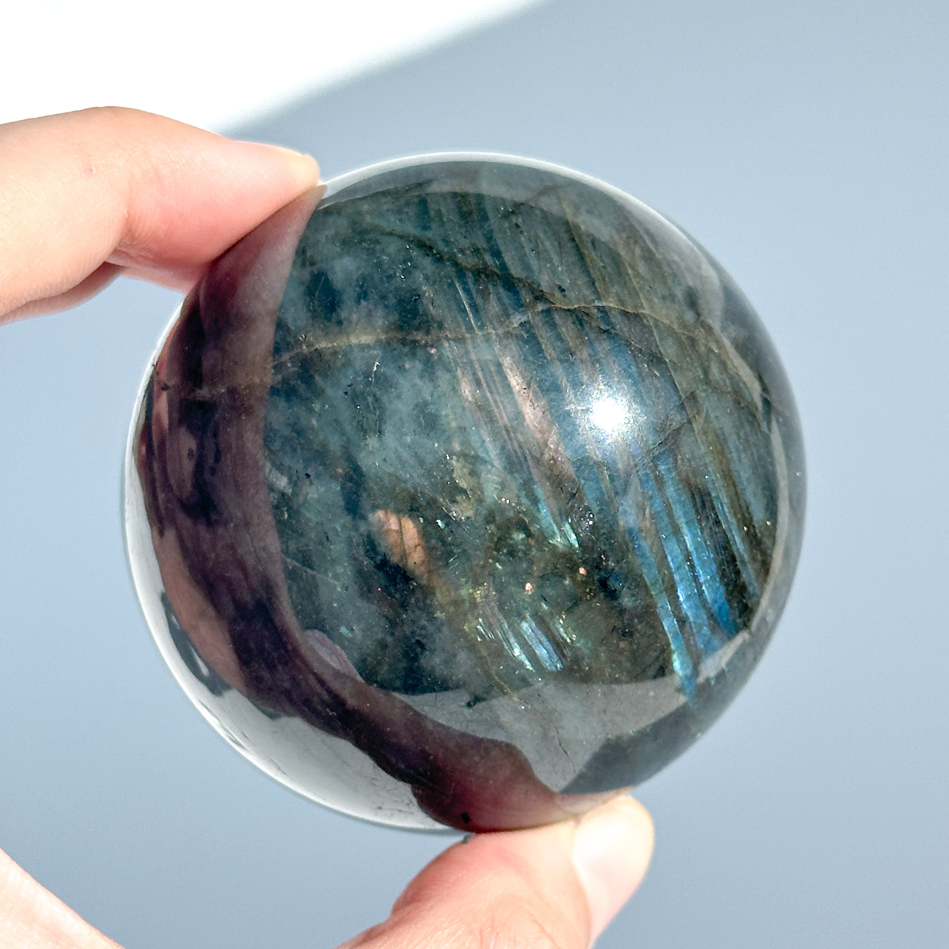 Bigラブラドライト スフィア 91◇ Labradorite ◇天然石・鉱物