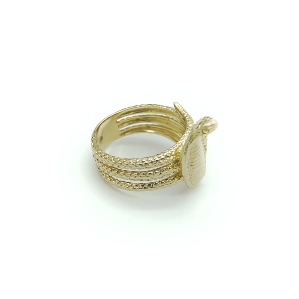 K18 コブラデザインリング 蛇 スネーク 18金 指輪 11号 Y02886
