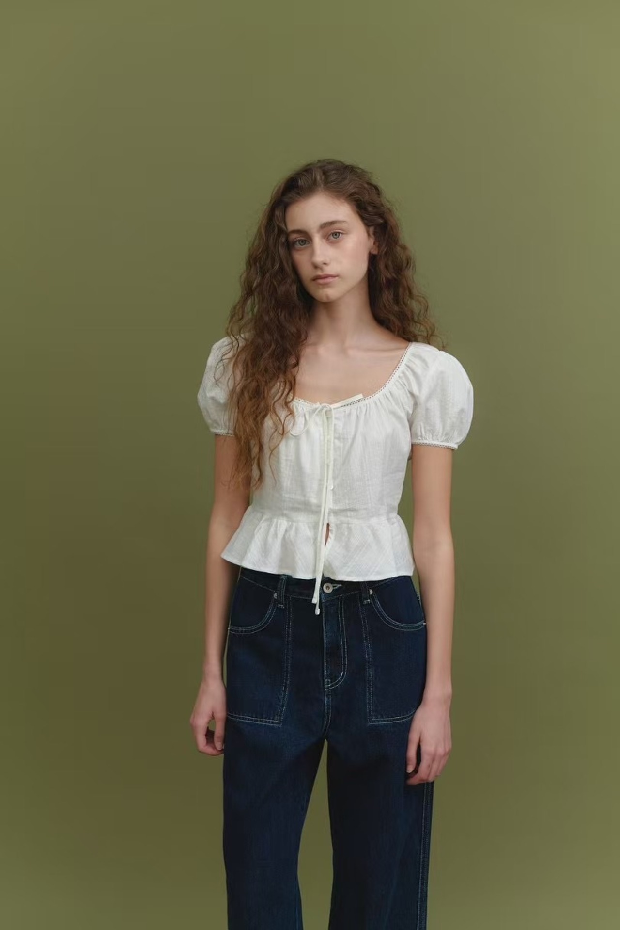 (forest) pansy blouse / 2color
