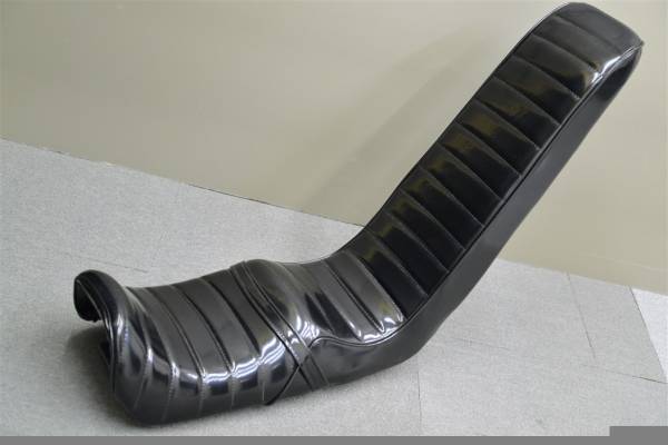 CBR400F 変形 三段シート 黒 エナメル 60cm / 補強 入り ブラック F2 