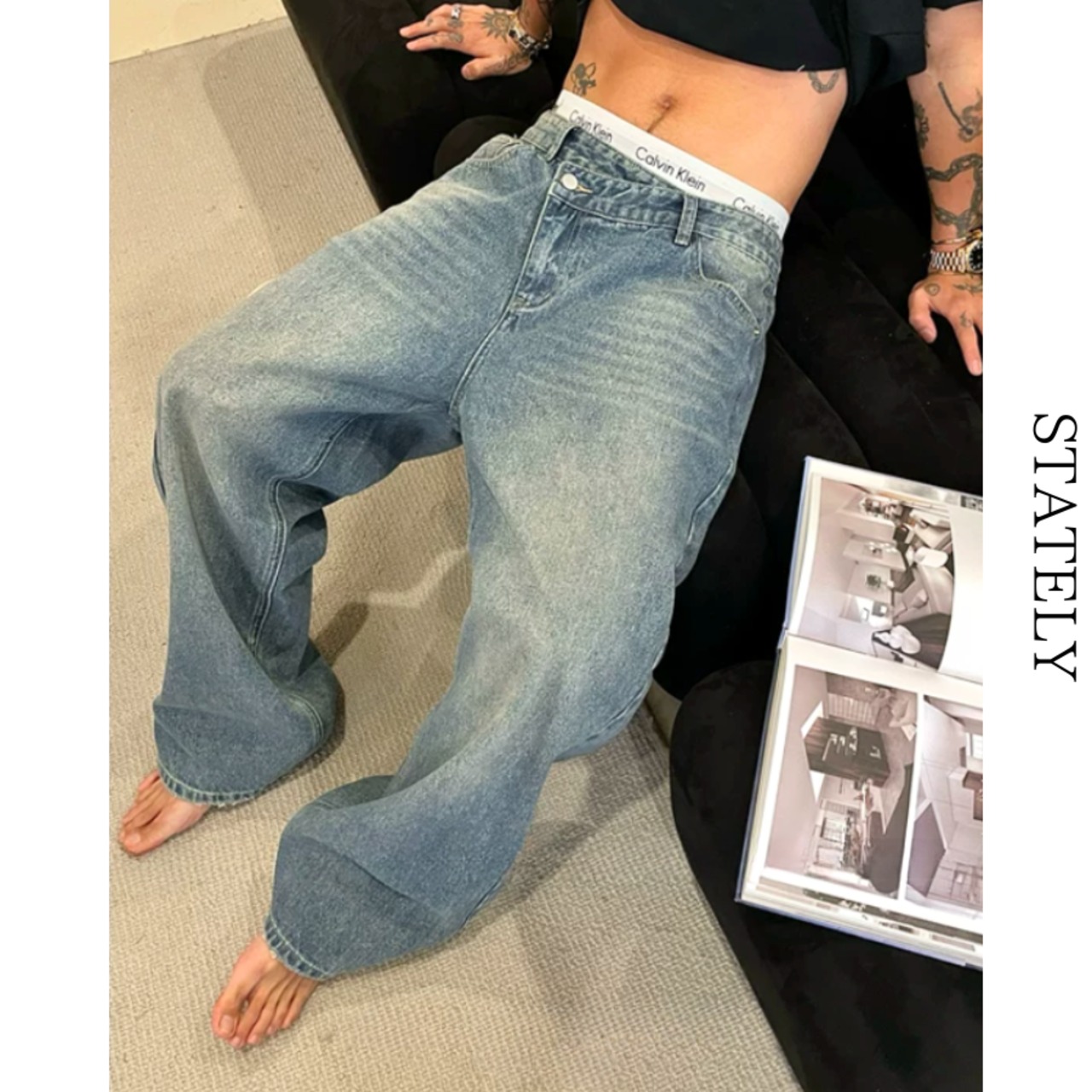 Asymmetry Fit ワイドデニム_B41・画像5