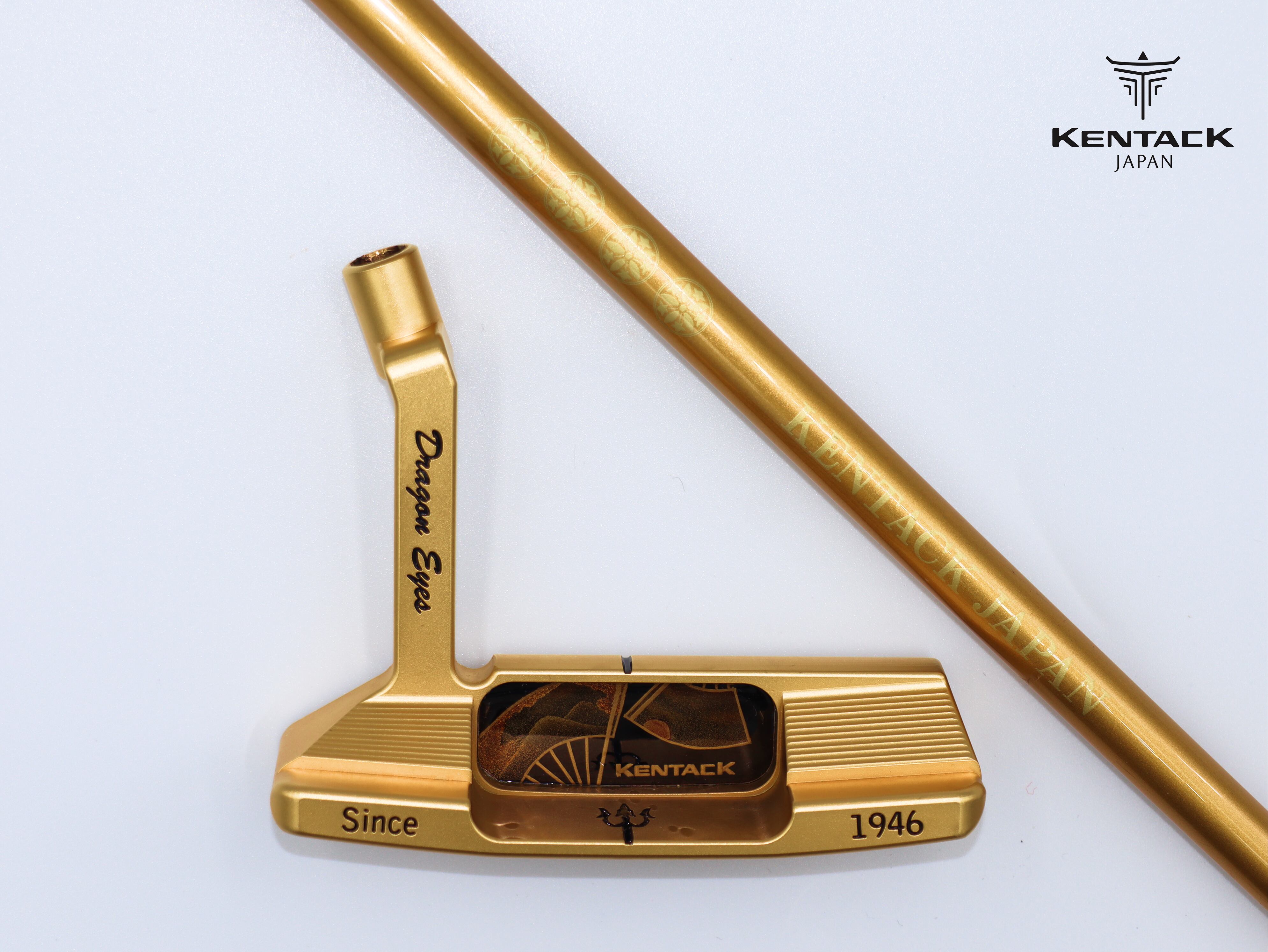 #165 Dragon Eyes 24Kゴールドパター(扇子2)_4家紋シャフト