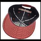 ZEBABY RED CRACKED LEATHER CAP（税込み）