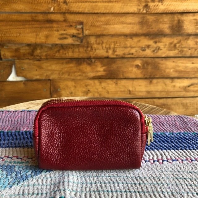 TOPANGA Bag トリオジップレザーお財布ポーチ　レッド