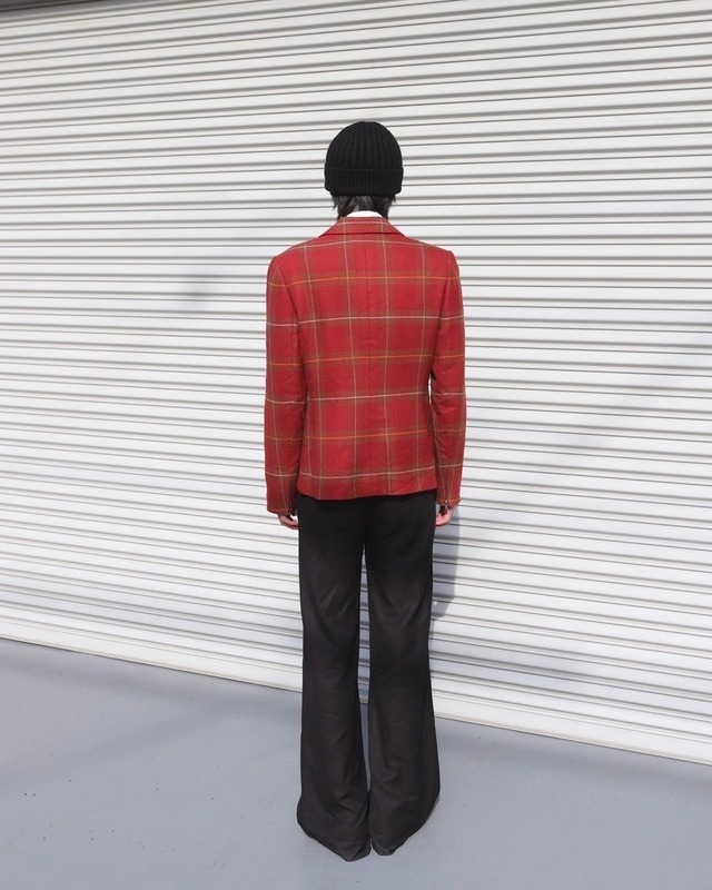 snap button check jacket
