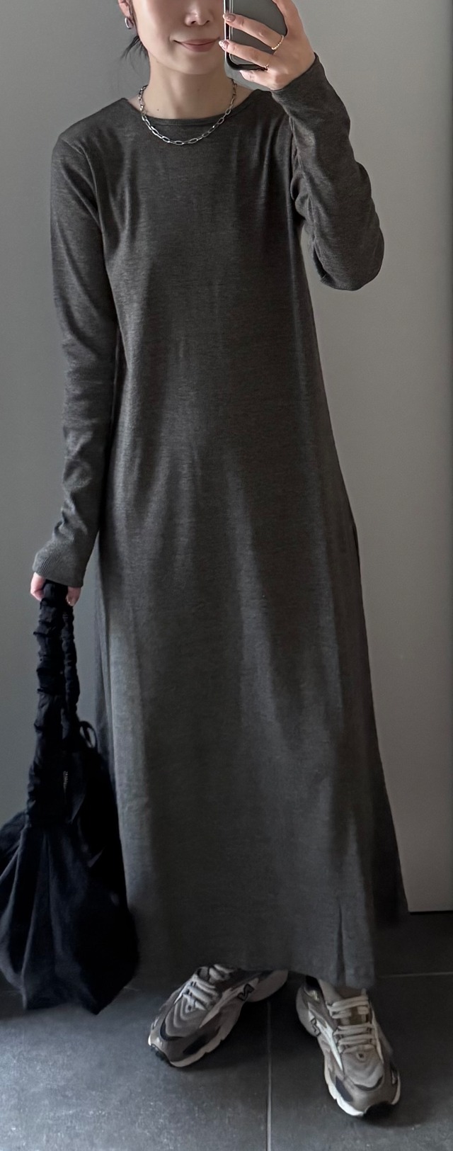 シンプルリブワンピース　全３色