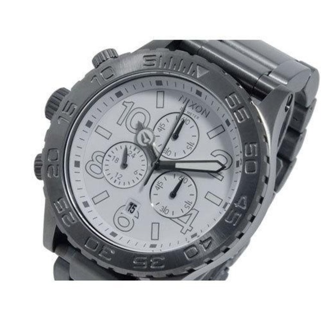 NIXON ニクソン Chrono THE 42-20 腕時計 ガンメタル ホワイト A037486 