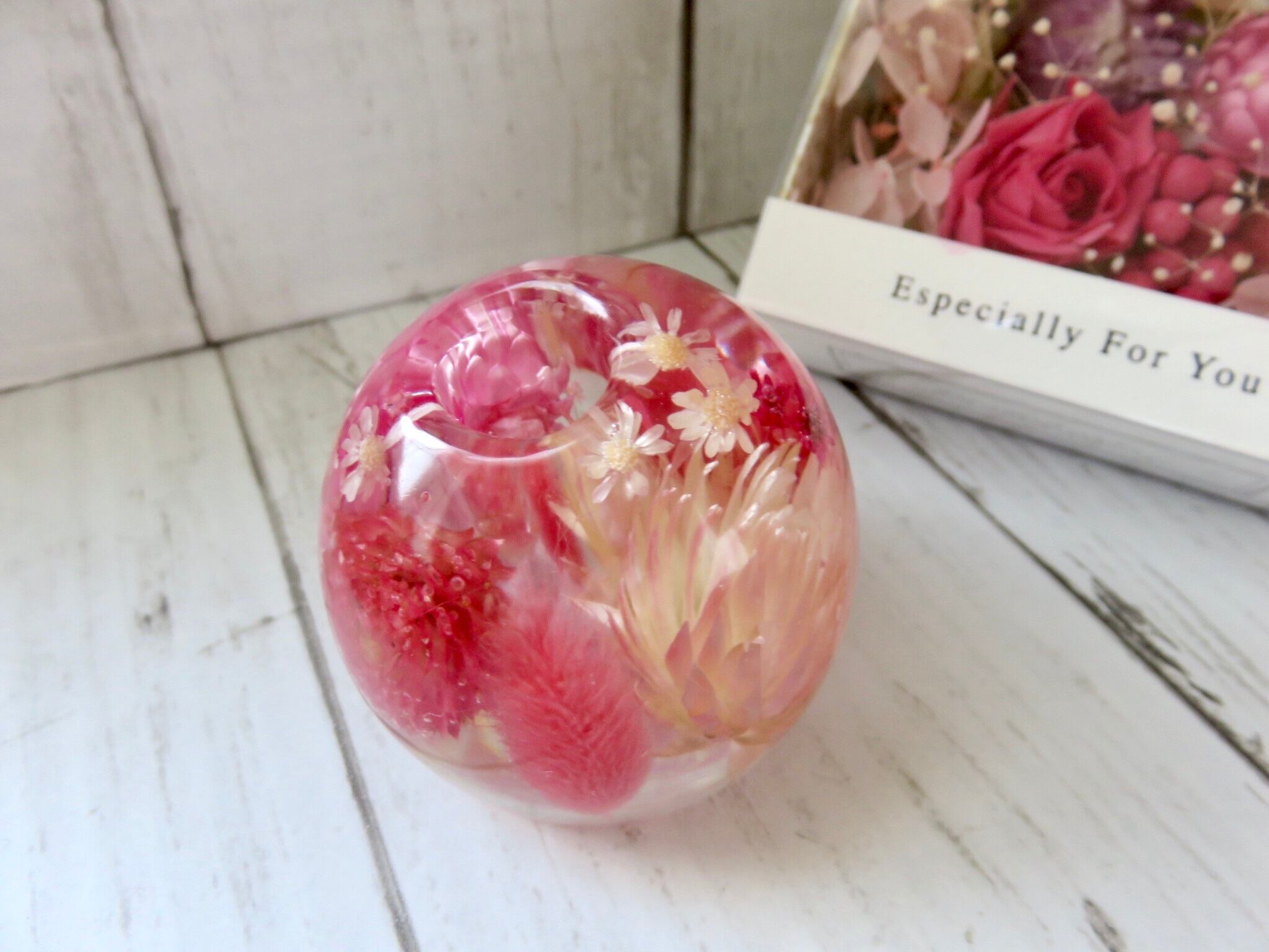 訳あり インアリウム ペンホルダー 固まるハーバリウム ペンスタンド フランボワーズカラー Rimoka