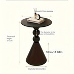 サイドテーブル　ラウンドサイドテーブル　おしゃれ　モダン　丸型　丸い　スリム　直径40cm　北欧　木目調　屋外　庭　ミニテーブル