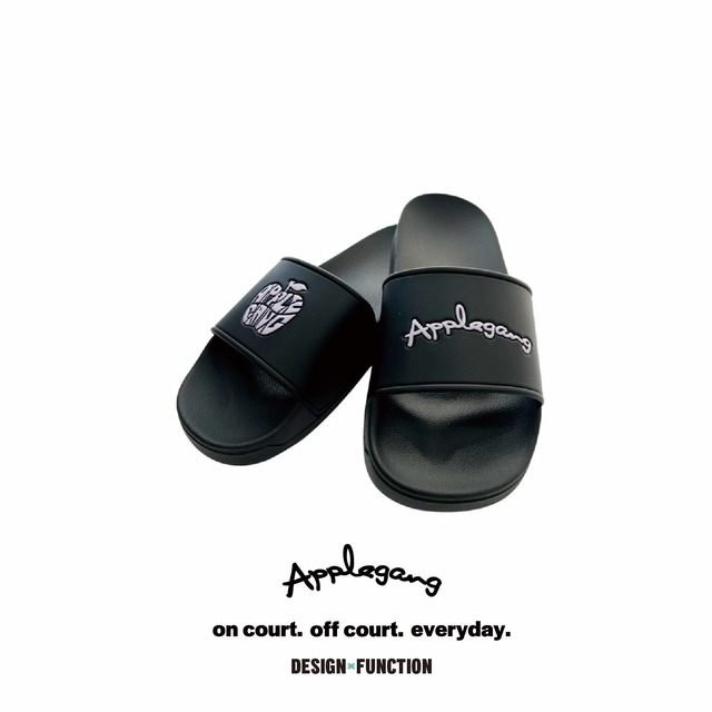 APPLEGANG ASYMMETRIC SLIDES ブラック×パープル