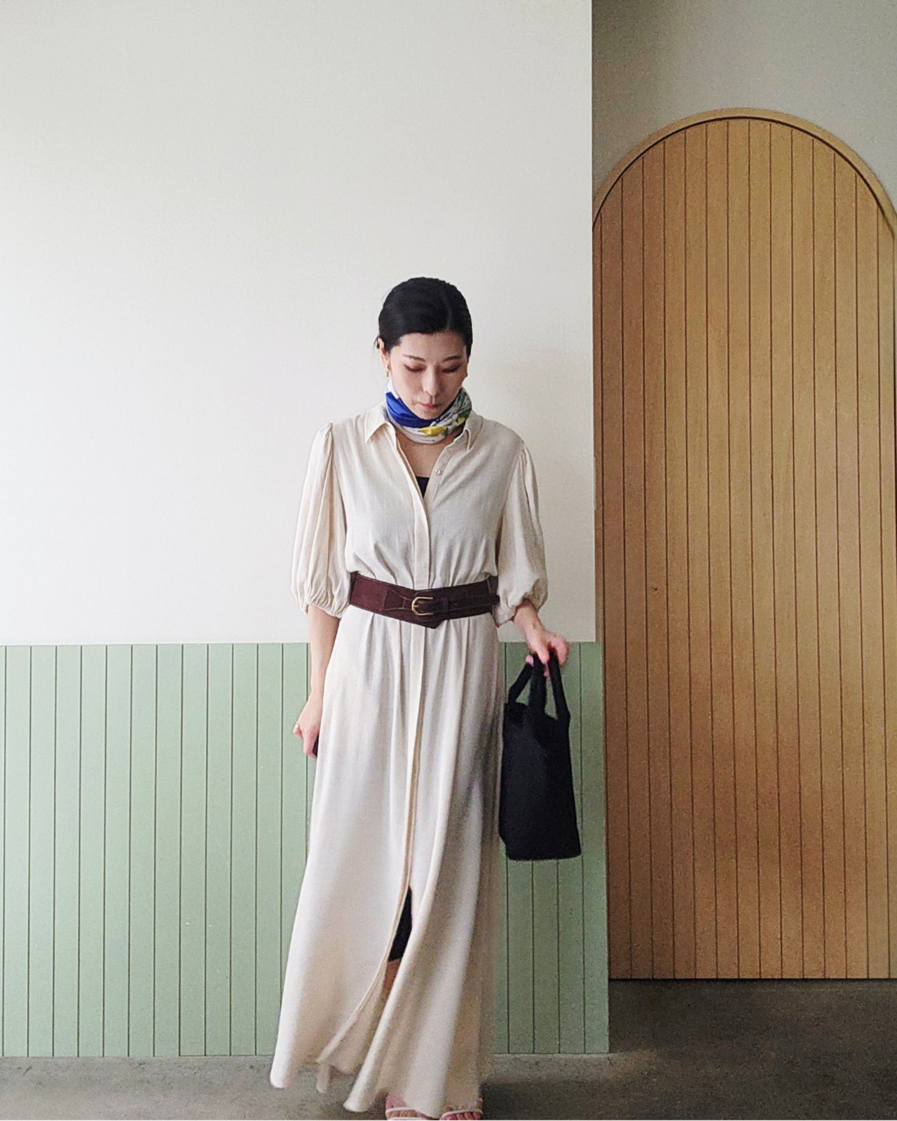 ​【SAMPLE / 1点限り】シルクスカーフ_展示・撮影使用品（Citron） - 6