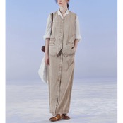 Vネックウォッシュデニムベスト S0151