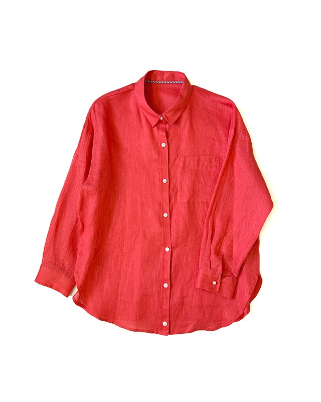 Linen shirt Pink orange / RESPIGHI