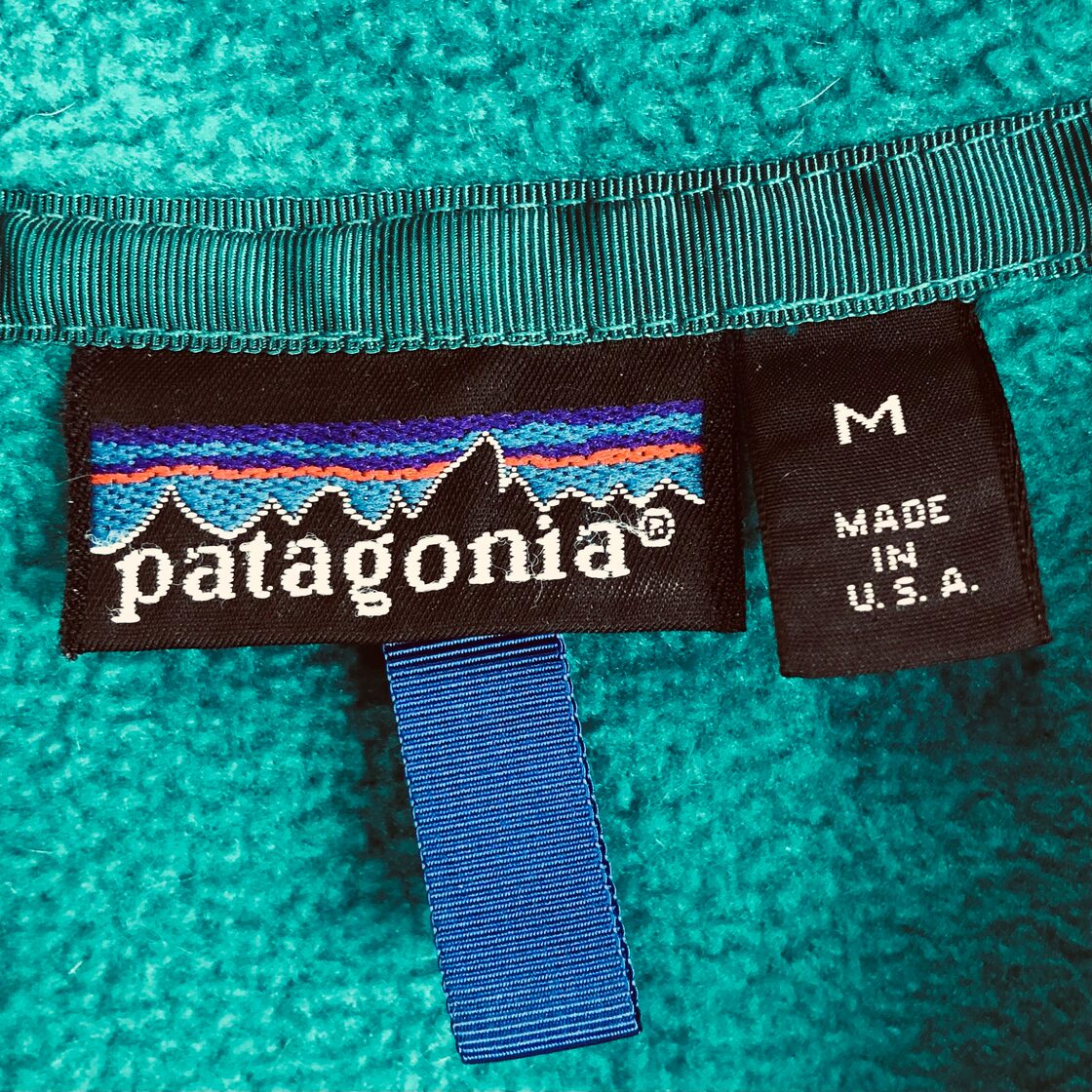 USA製 90s Patagonia パタゴニア フリースベスト 刺繍タグ サイズ 