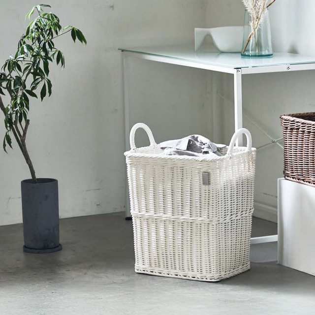 洗える超抗菌 ランドリーバスケット 洗濯かご 大容量 かご バスケット 【キレーネ・プリュス】