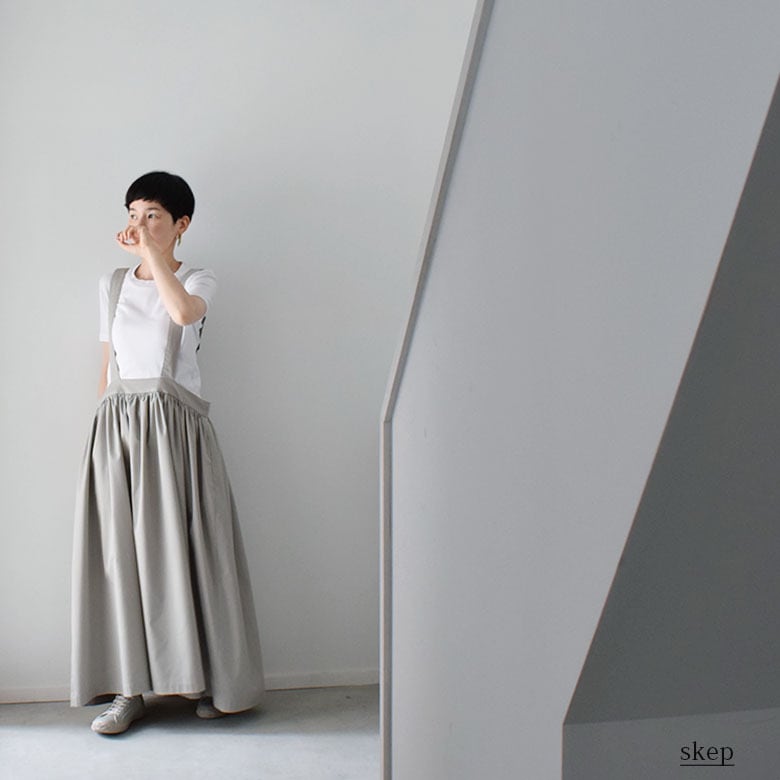 skep ギャザージャンパースカート ブラック 黒 ギャザージャンパースカート：黒 | ボトムス | skep