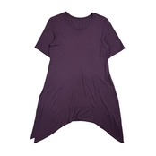 M2 sensounico センソユニコ 変形 アシンメトリー チュニック丈 レーヨン混 半袖 シャツ カットソー  9/パープル系 レディース