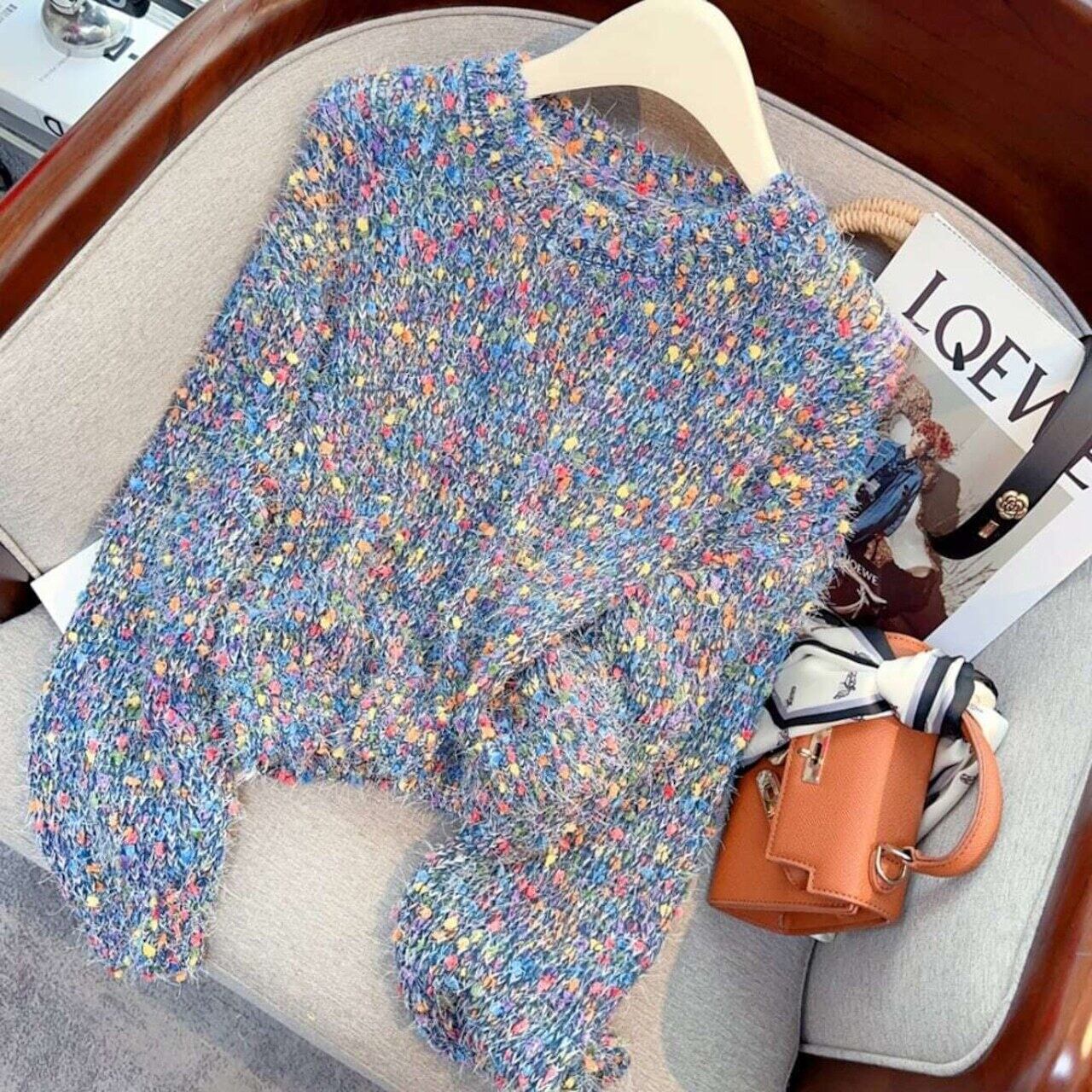 SALE18aw ECKHAUS LATTA マルチカラーアルパカニットセーター SALE18aw ECKHAUS LATTA マルチカラーアルパカニットセーター