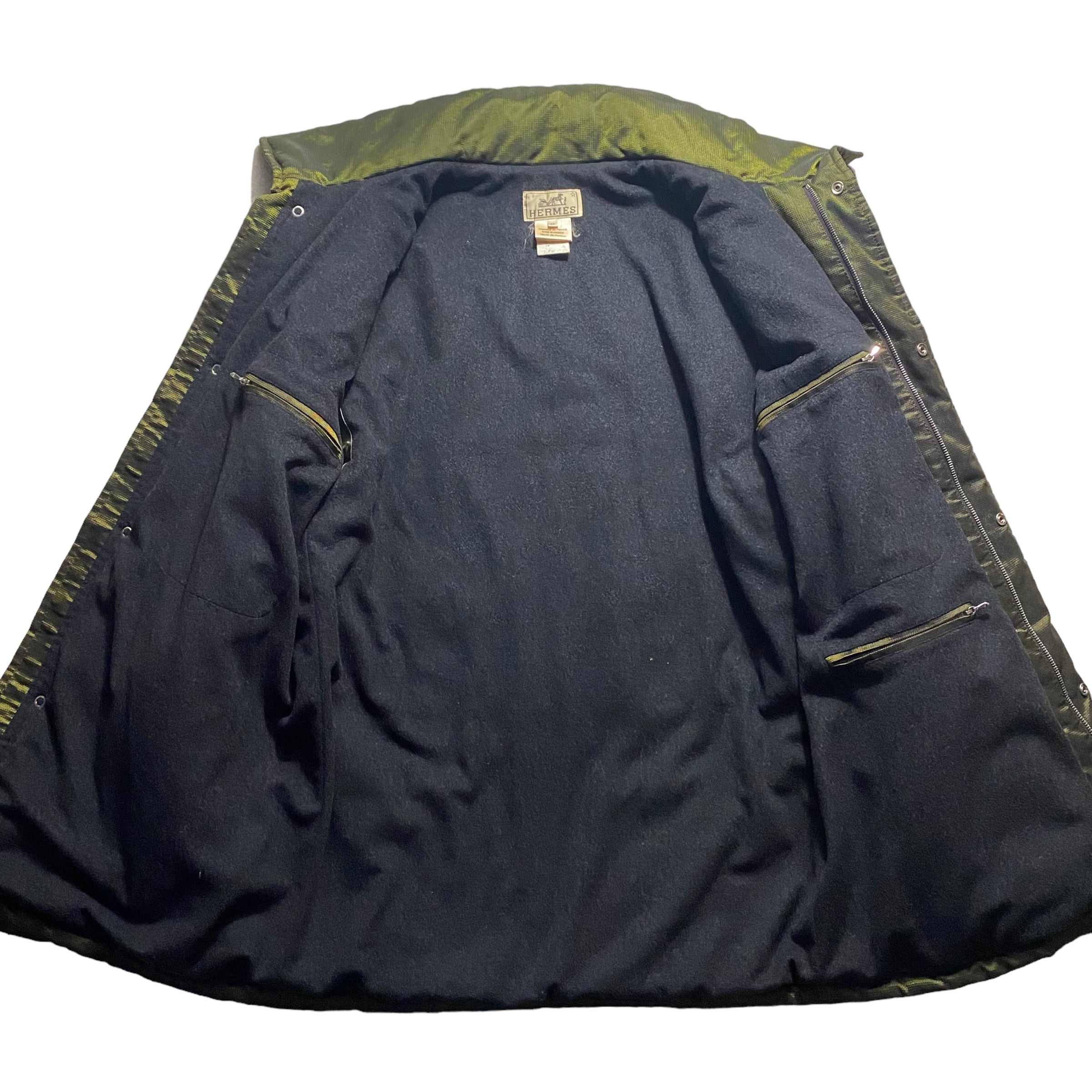 vintage HERMES iridescent color padding coverall jacket | NOIR ONLINE