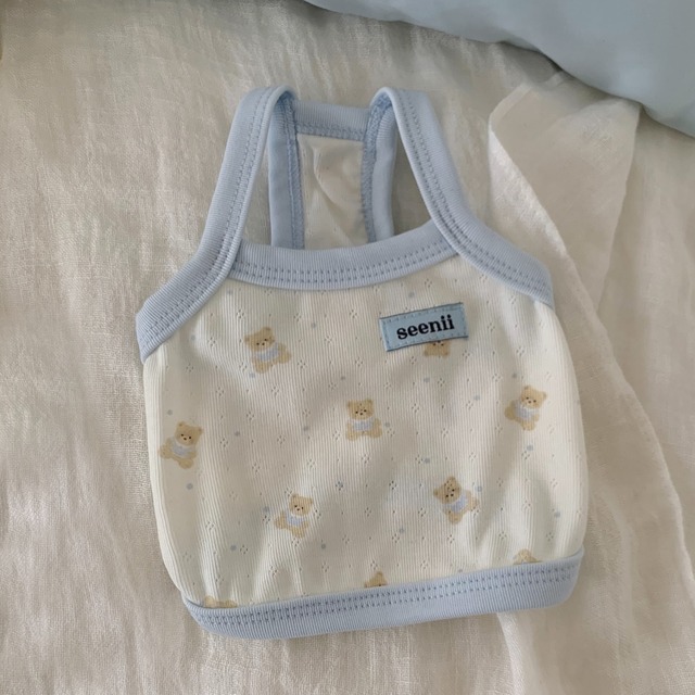【予約】[seenii] baby bear crop top (blue)