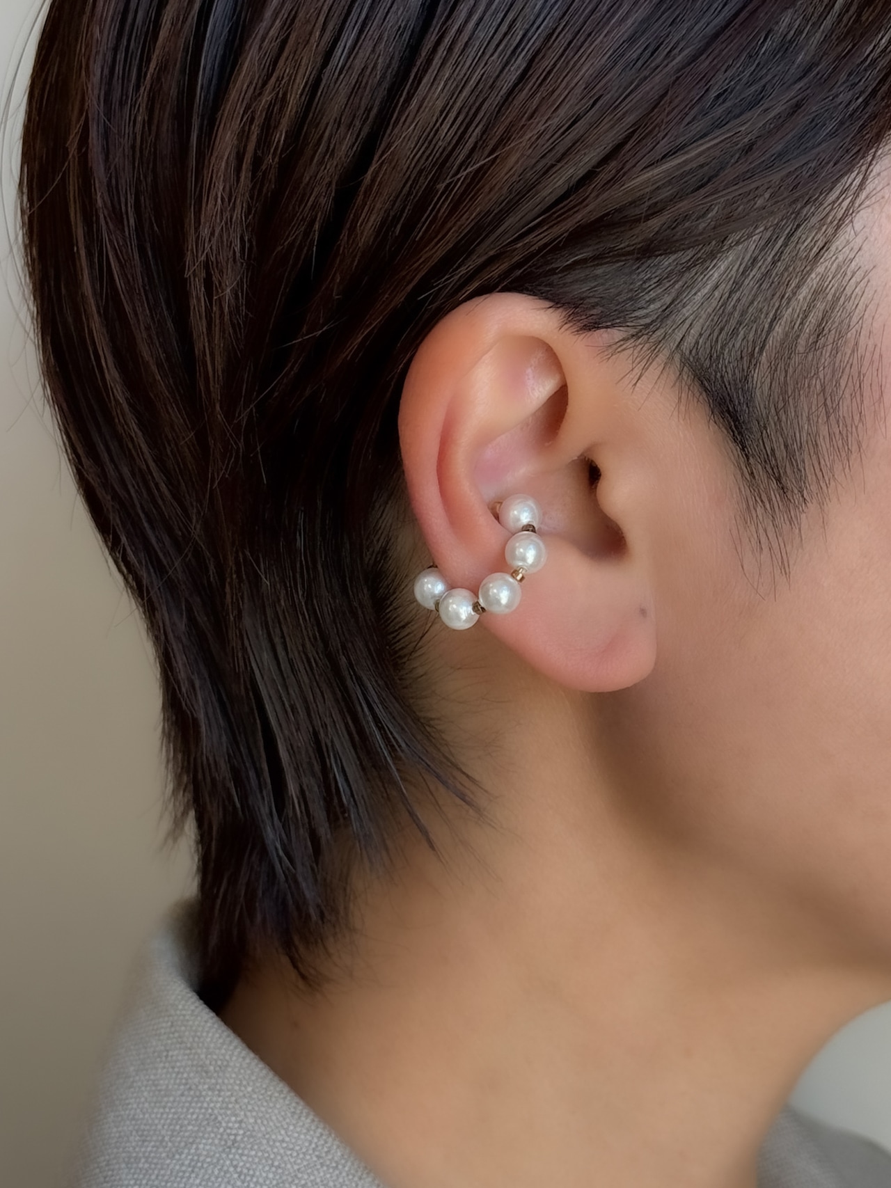 感動イヤーカフ/ シェルパール(round)