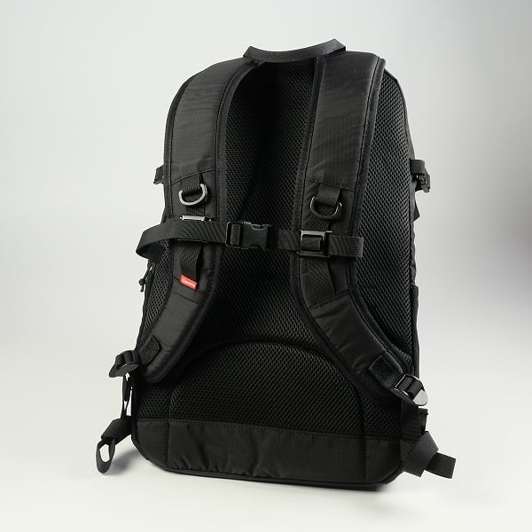 SupremeシュプリームBackpackバックパックBlack黒17ss 希少品]Supreme