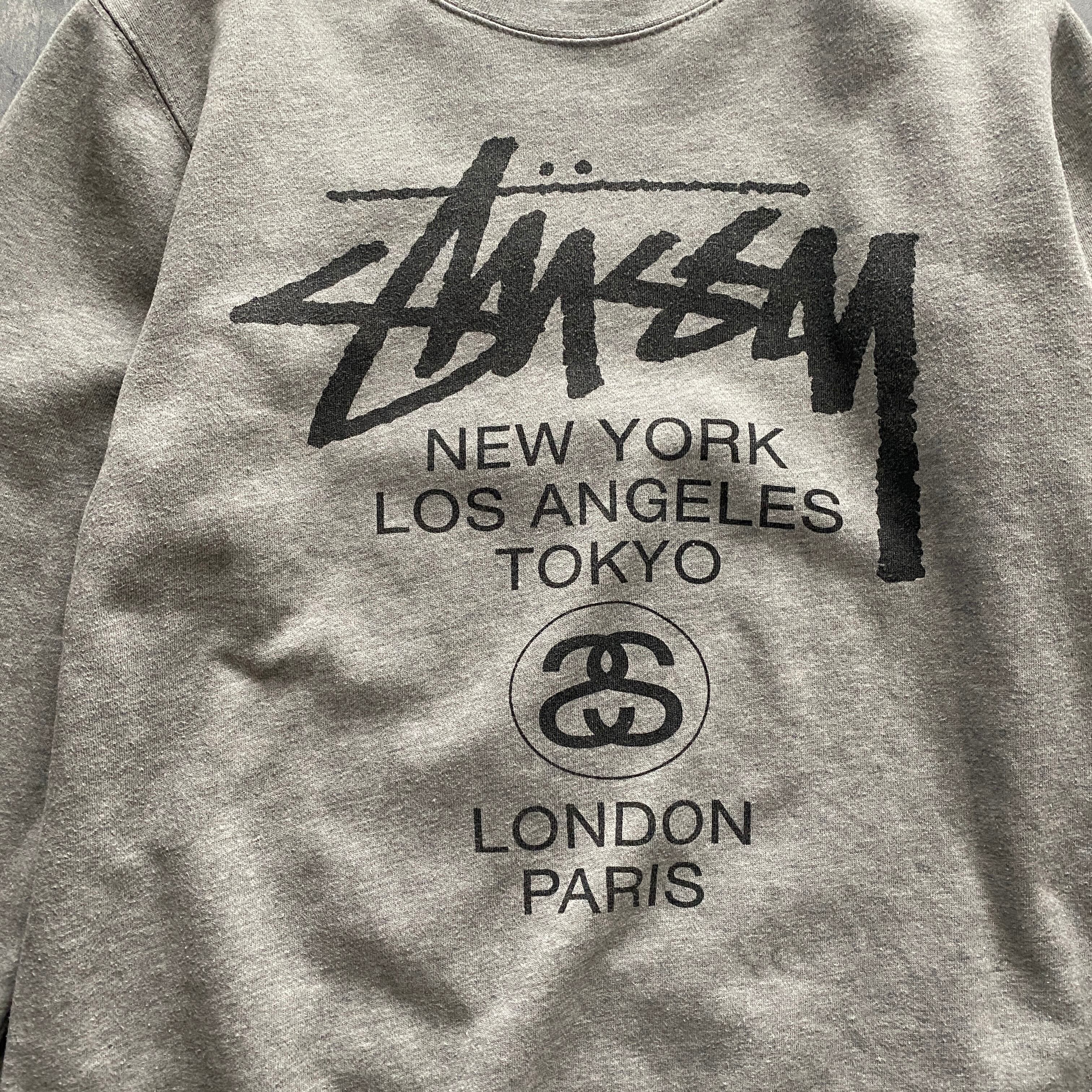 スウェット XL グレー STUSSY ワールドツアー