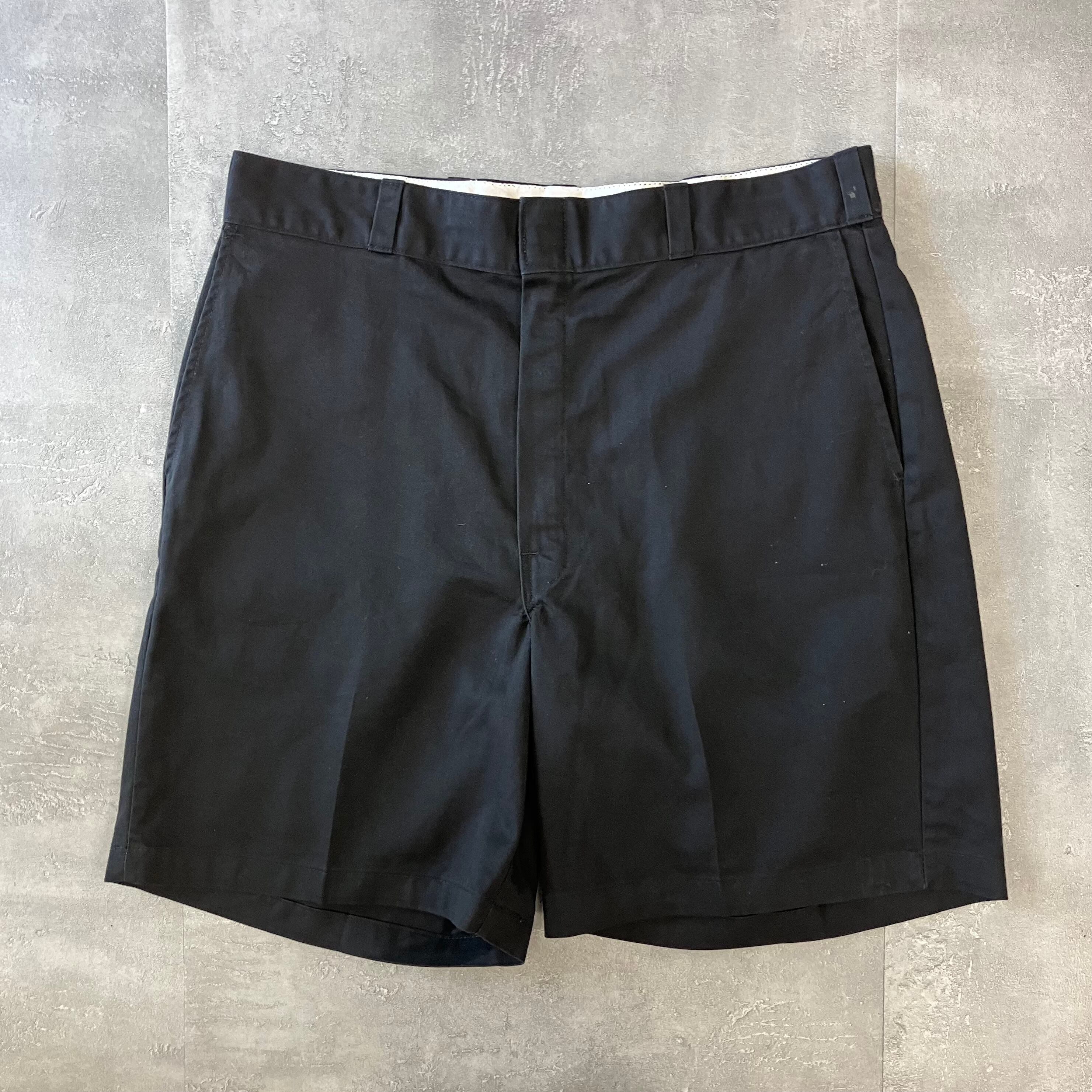 《実寸w35》Dickies ディッキーズ ハーフパンツ ショーツ ブラック No.3057