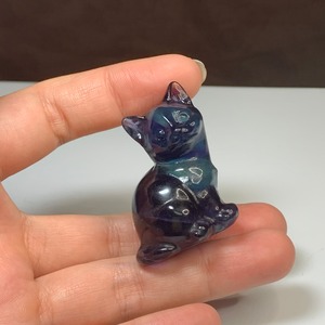 2.ペリドット招財樹×フローライトねこ