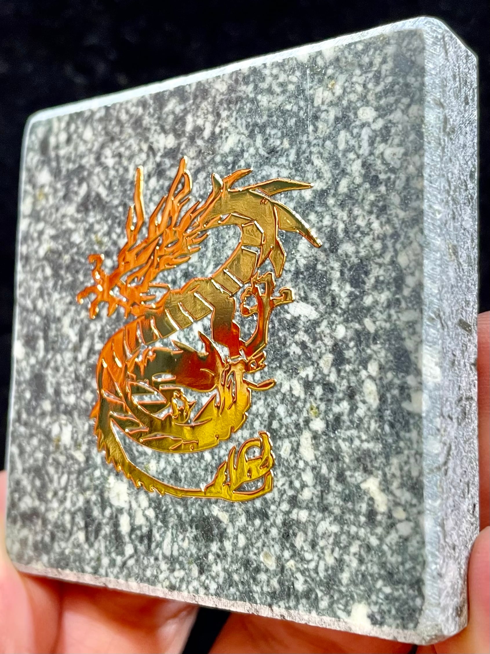 1) 霊石「遠野の石」ヒーリング・エナジープレート小型(フラワーオブ