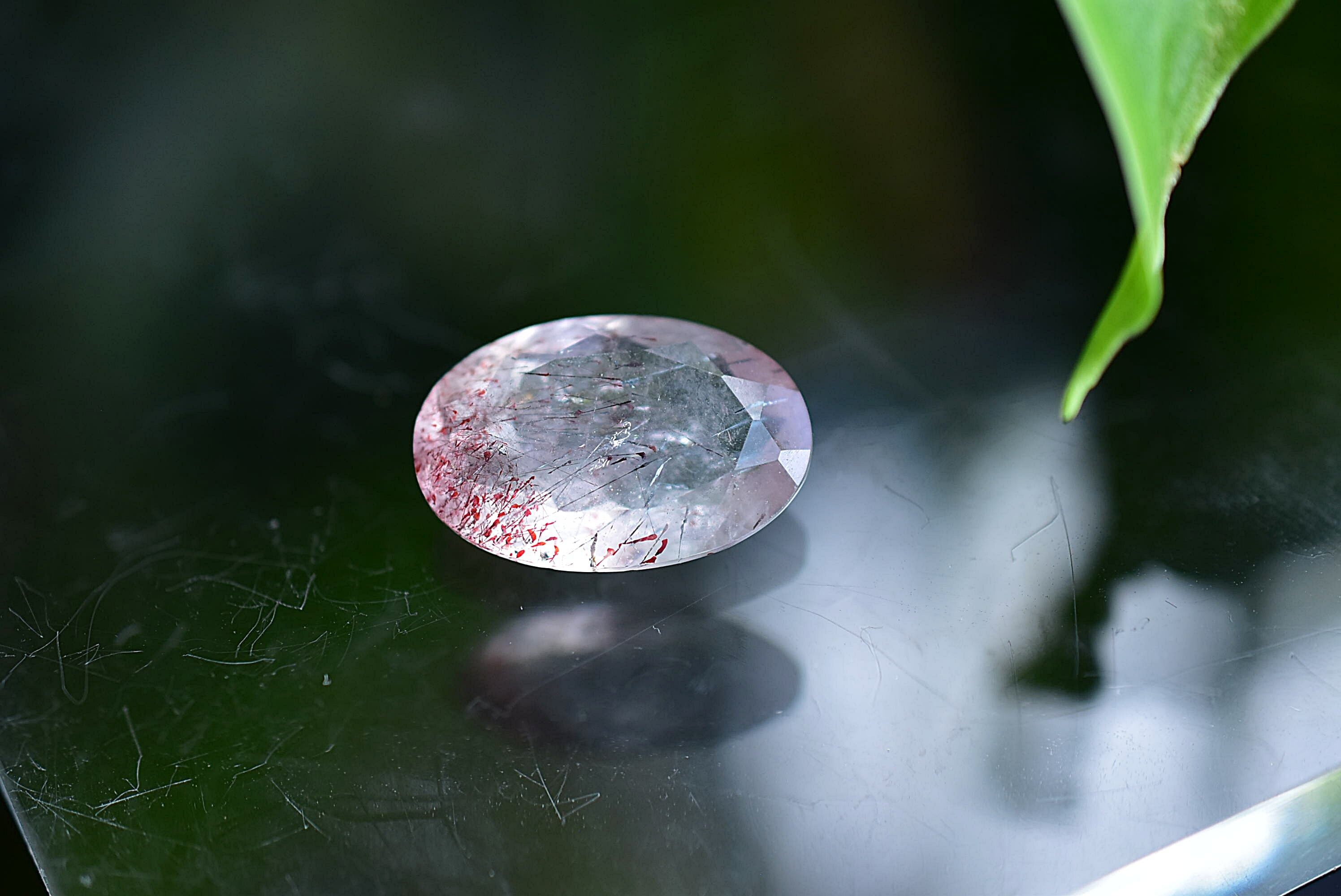 赤い流れ星☆レピドクロサイトインクォーツs545 | Funky garuda Stone