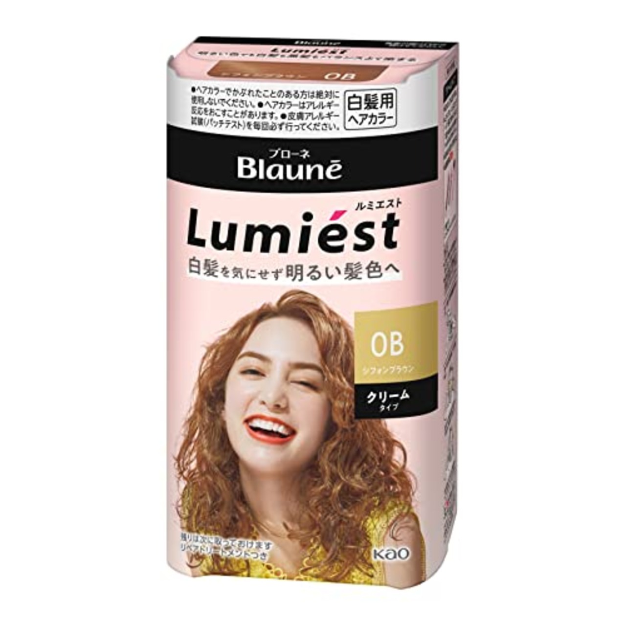 ブローネ ルミエスト ヘアカラー 0B シフォンブラウン [医薬部外品] 白髪を気にせず 明るい髪色 楽しめる クリームタイプ 白髪染め シフォンブラウン() 108グラム (x 1)