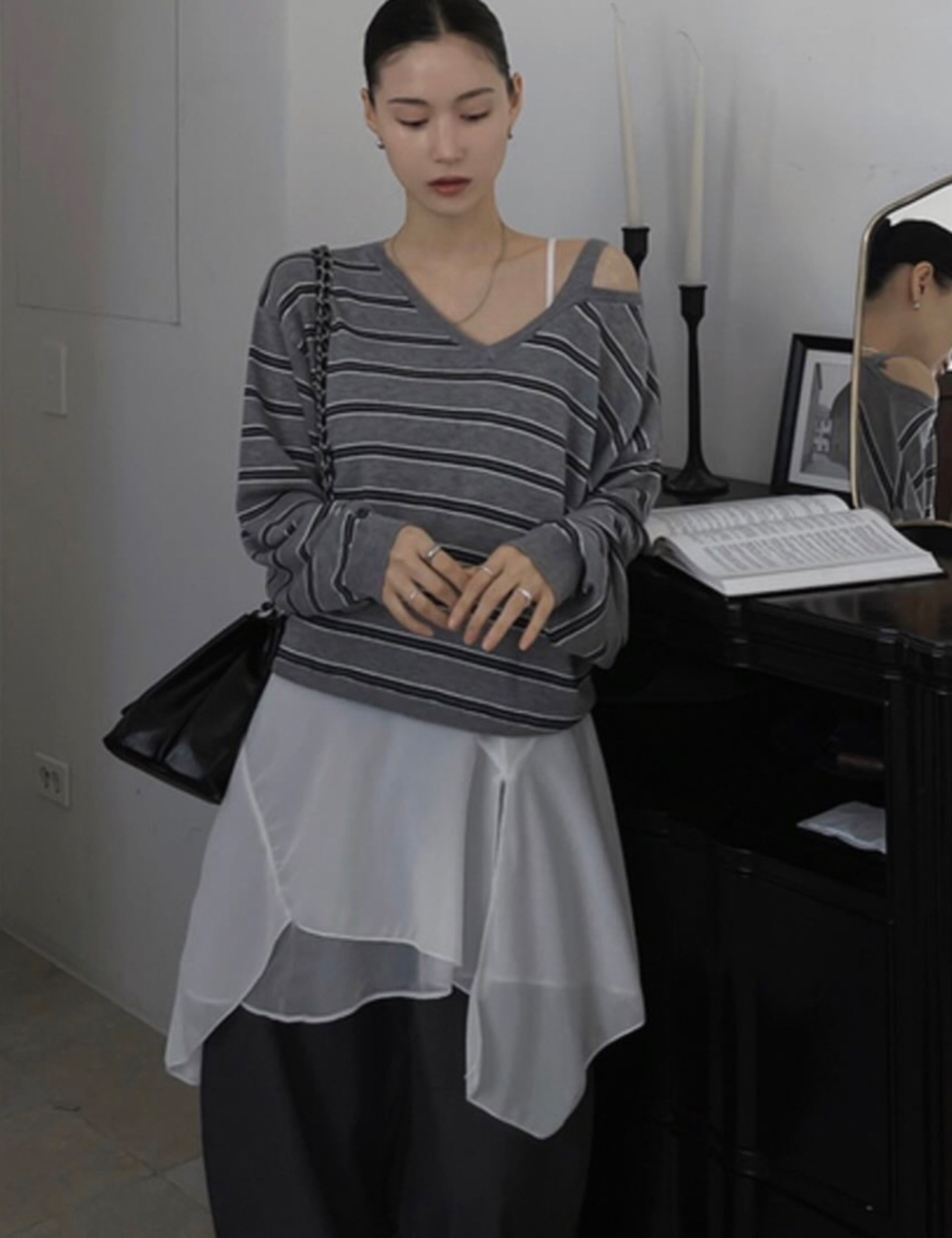 【新作5％OFF・3日間】Camisole Layered One-piece_2colors