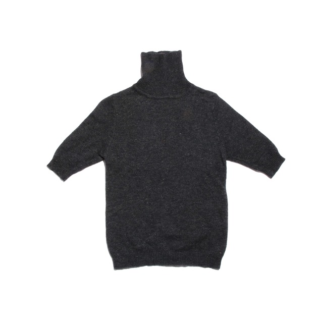 80s HighNeckHalfSleeveWoolKnitTop
